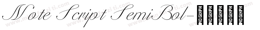 Note Script SemiBol字体转换